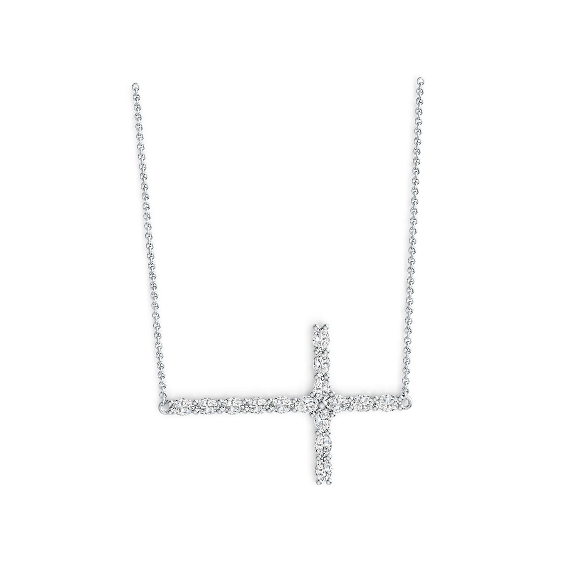 Sterling Silver Semi Mount Pendant Setting Oval OV 4X3mm Horizontal Cross Pendant DHJ