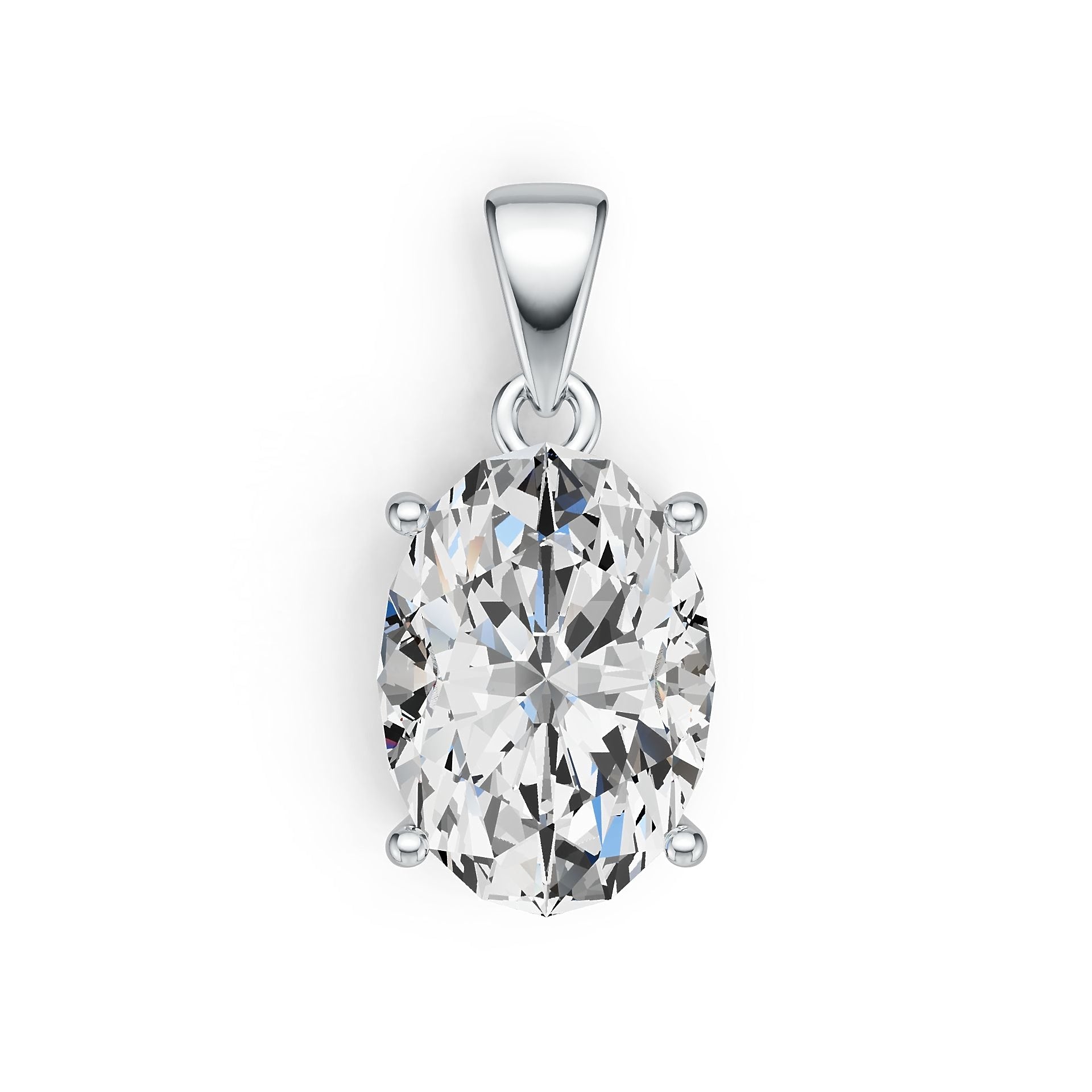 Sterling Silver Semi Mount Pendant Setting Oval OV 14X10mm DHJ