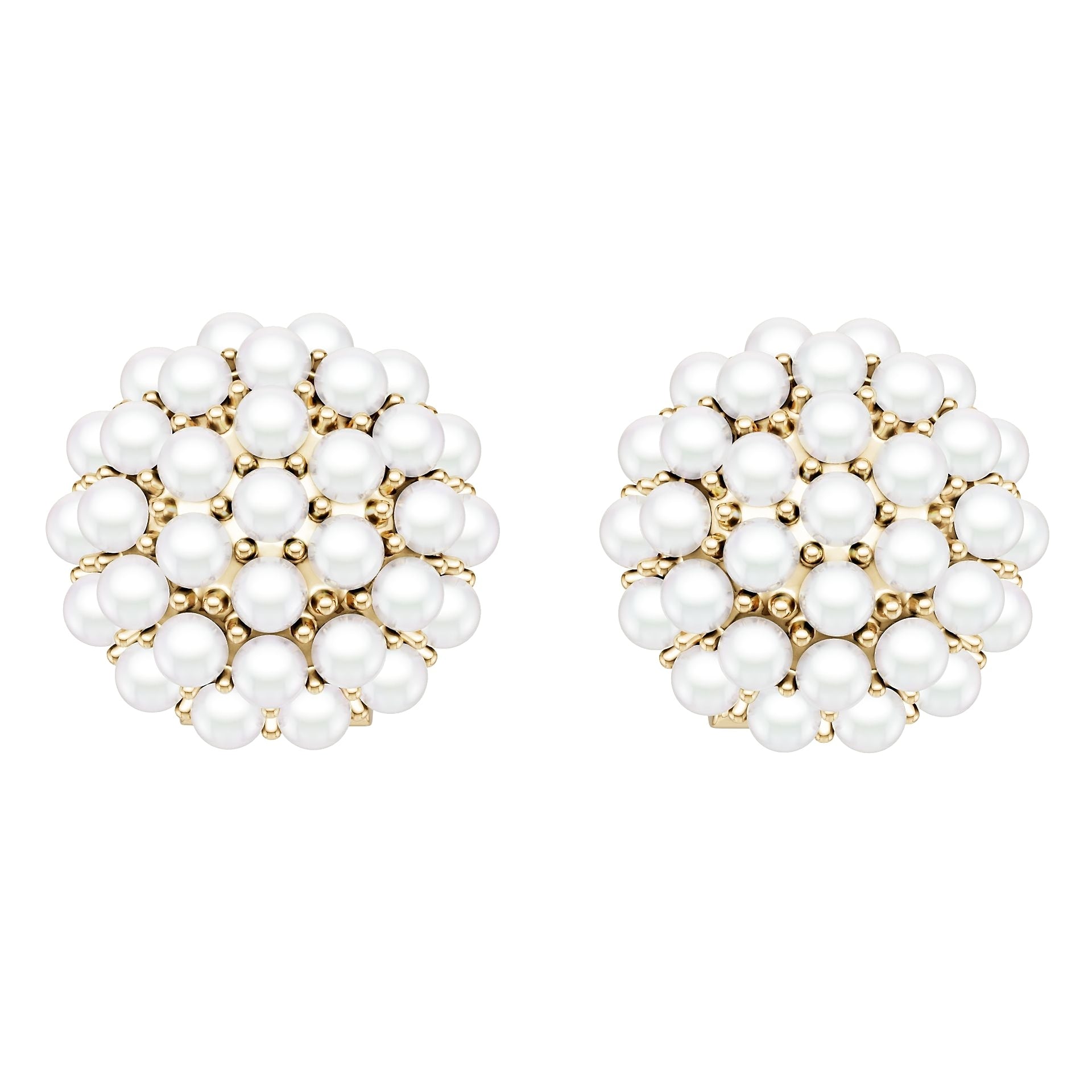 Platinum Semi Mount Earrings Setting Round Ro 3x3mm Syz Jewelry