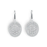 10K Gold Dangling Cluster Earrings with or Moissanite Moissanite Accent DHJ