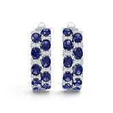 Platinum Semi Mount Earrings Setting Round Ro 4x3mm Diamond Accent Syz Jewelry