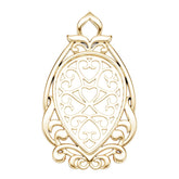 Platinum Semi Mount Pendant Setting Round Ro 6x6mm Syz Jewelry