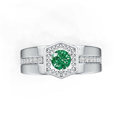 Sterling Silver Semi Mount Ring Setting Round RD 5x5mm Halo Syzjewelry