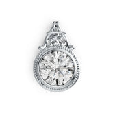 Sterling Silver Semi Mount Pendant Setting Round RD 8x8mm DHJ