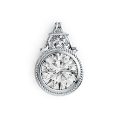 Sterling Silver Semi Mount Pendant Setting Round RD 8x8mm DHJ