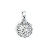 18K Gold Semi Mount Pendant Setting Round RD 8X8mm MQ 6X3mm DHJ