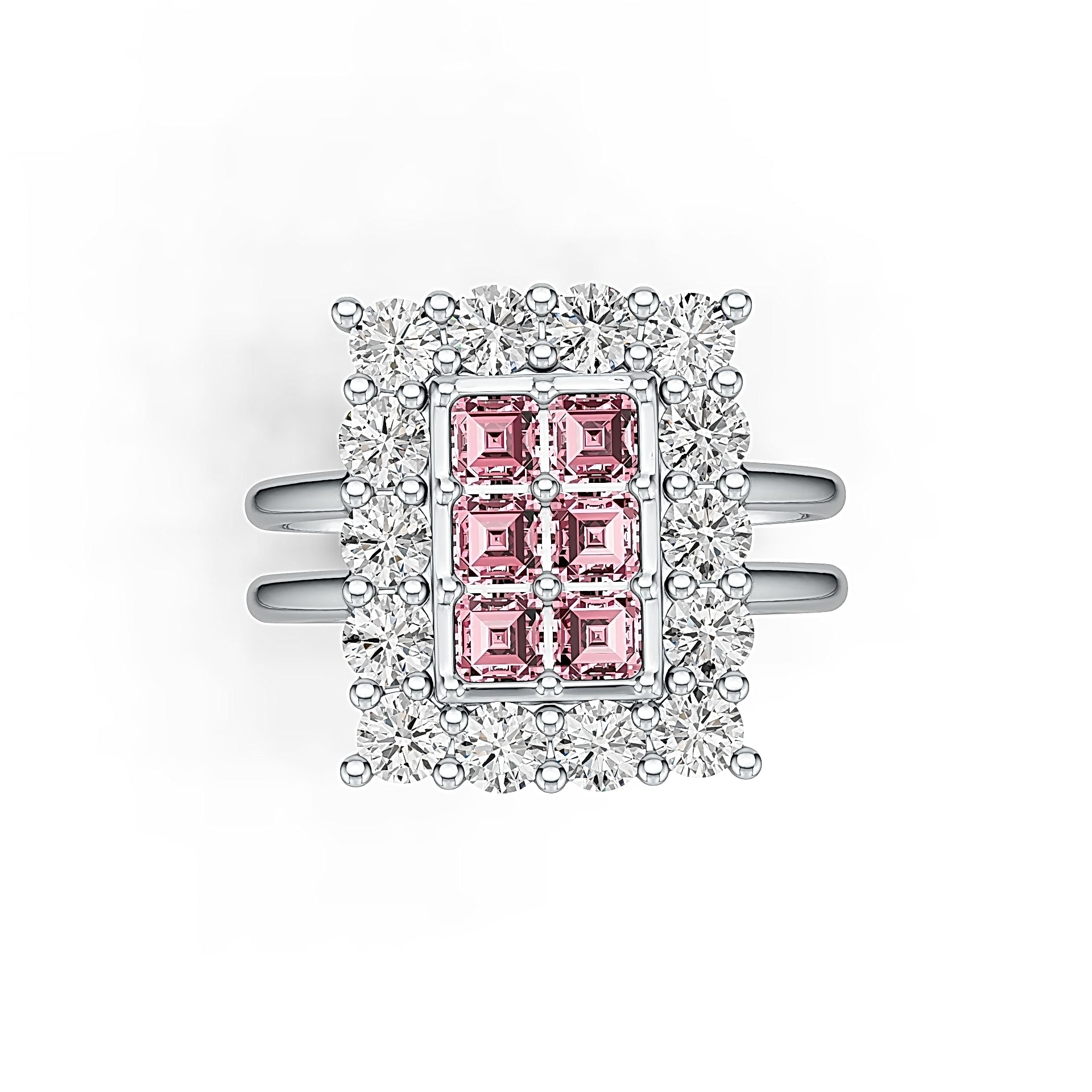 Sterling Silver Semi Mount Ring Setting Princess SQ 3X3mm DHJ