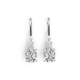 Platinum Semi Mount Earrings Setting Oval OV 9X7mm DHJ