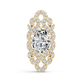 Platinum Semi Mount Pendant Setting Oval Ov 9x7mm Syz Jewelry