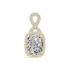 Sterling Silver Semi Mount Pendant Setting Cushion CU 9X7mm Syzjewelry