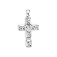 Sterling Silver Semi Mount Pendant Setting Emerald OCT 6X4mm DHJ