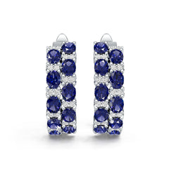 18K Gold Semi Mount Earrings Setting Round Ro 4x3mm Diamond Accent Syz Jewelry