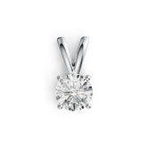 18K Gold Semi Mount Pendant Setting Round RD 6.5mm DHJ