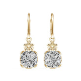 Sterling Silver Semi Mount Earrings Setting Cushion CU 8X8mm DHJ
