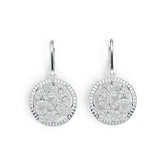 14K Gold Floral Filigree Earrings with or Moissanite Diamond Accent DHJ