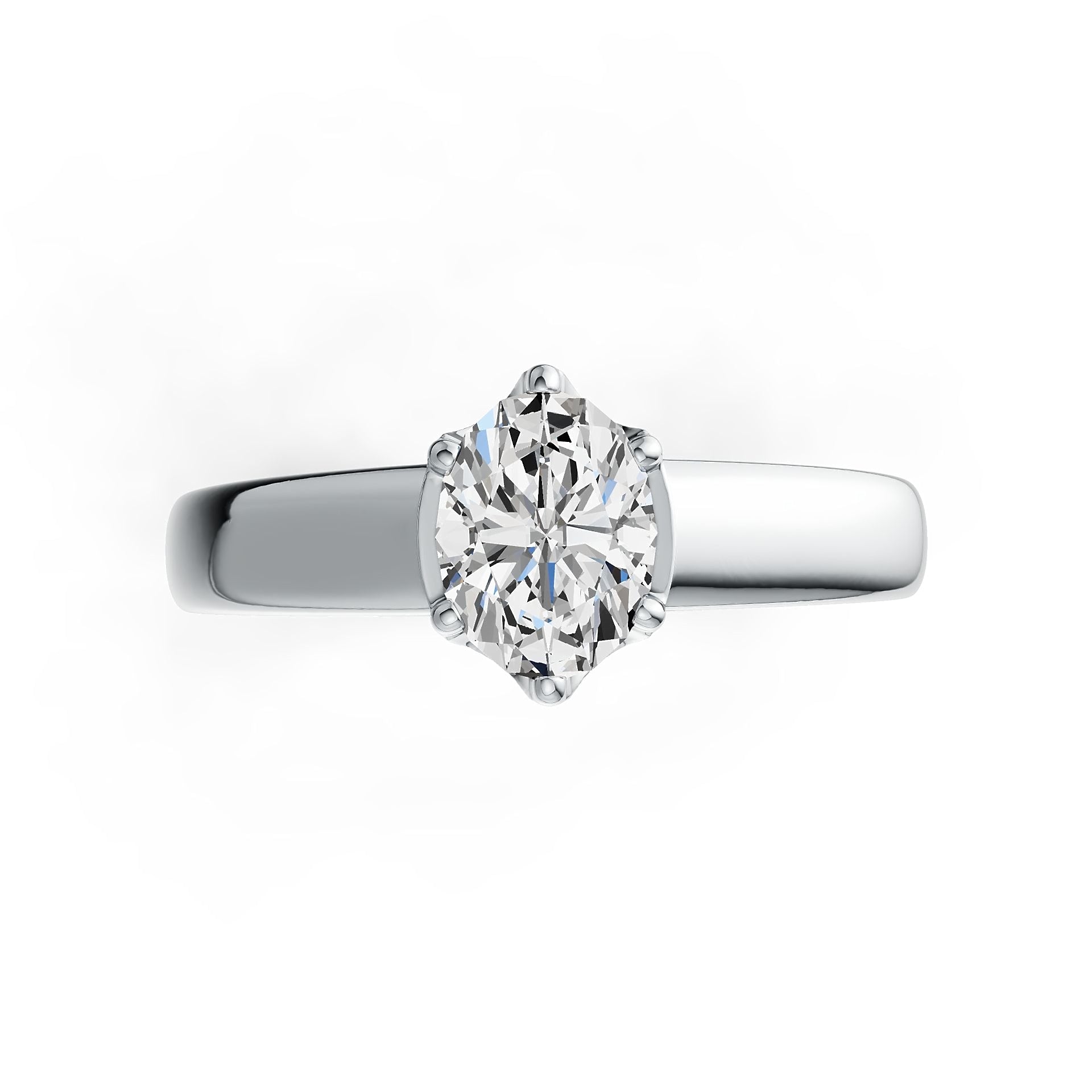 Sterling Silver Semi Mount Ring Setting Oval OV 8X6mm DHJ