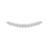 Platinum Pendant Arc Curved with White Topaz or Moissanite Diamond Accent DHJ