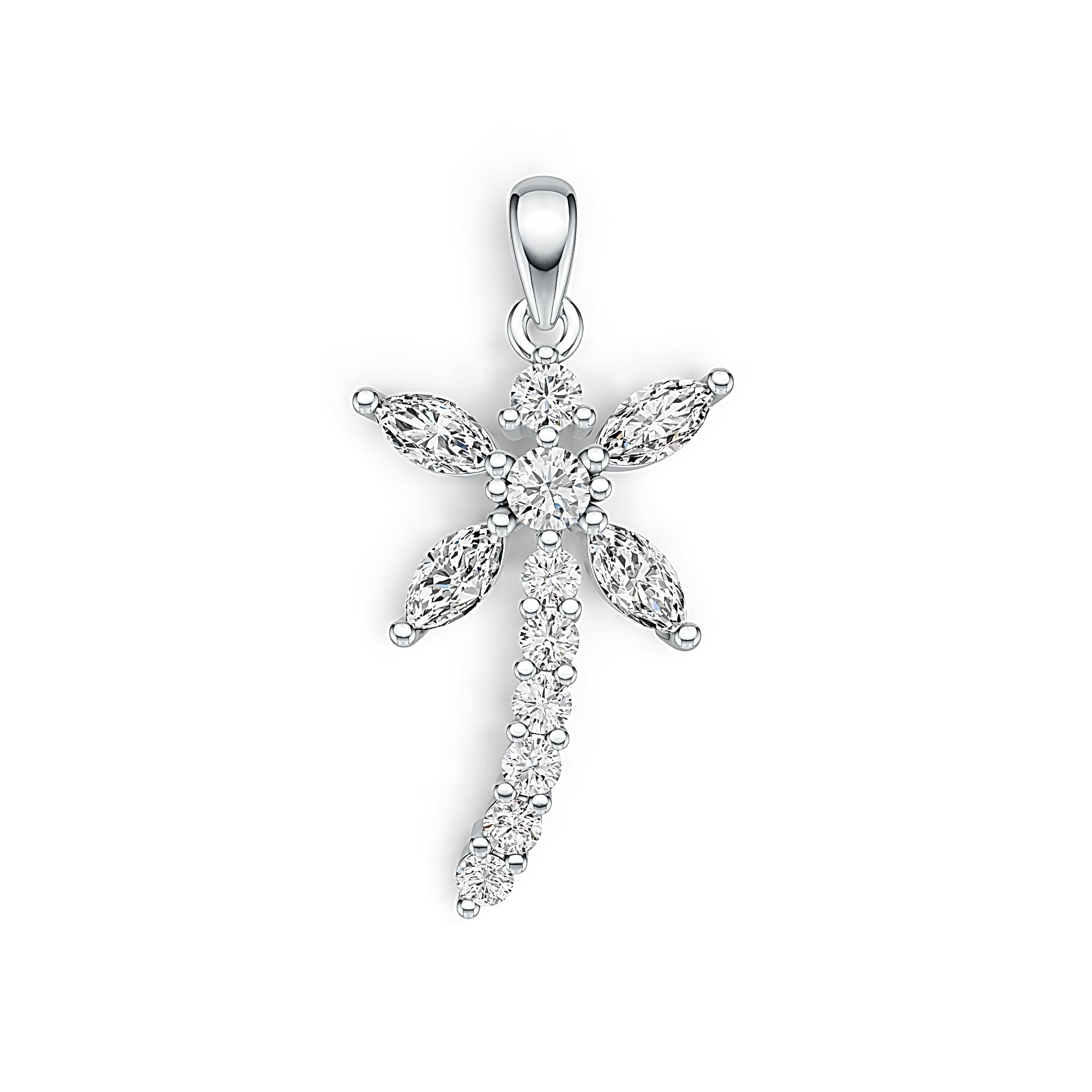 Sterling Silver Semi Mount Pendant Setting Marquise MQ 6X3mm DHJ