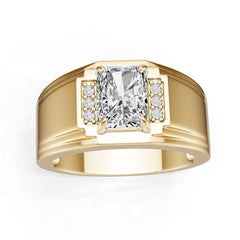 18K Gold Semi Mount Ring Setting Emerald Em 8x6mm Diamond Accent Syz Jewelry