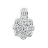 Platinum Semi Mount Pendant Setting Oval OV 7X5mm Diamond Accent DHJ