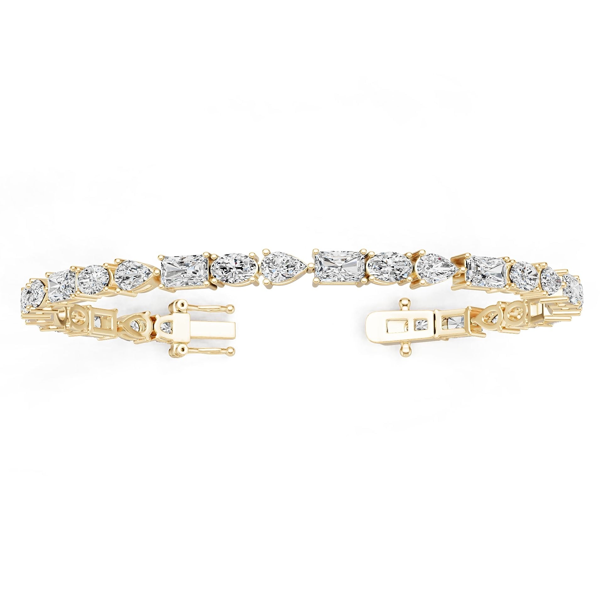 14K Gold Semi Mount Bracelet Setting Emerald Em 7x5mm Diamond Accent Syz Jewelry