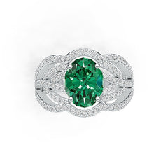 Sterling Silver Semi Mount Ring Setting Oval OV 10X8mm DHJ