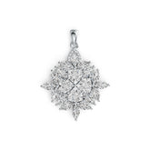 Sterling Silver Semi Mount Pendant Setting Trillion TR 6X6mm MQ 6X3mm DHJ