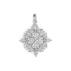 Sterling Silver Semi Mount Pendant Setting Trillion TR 6X6mm MQ 6X3mm DHJ