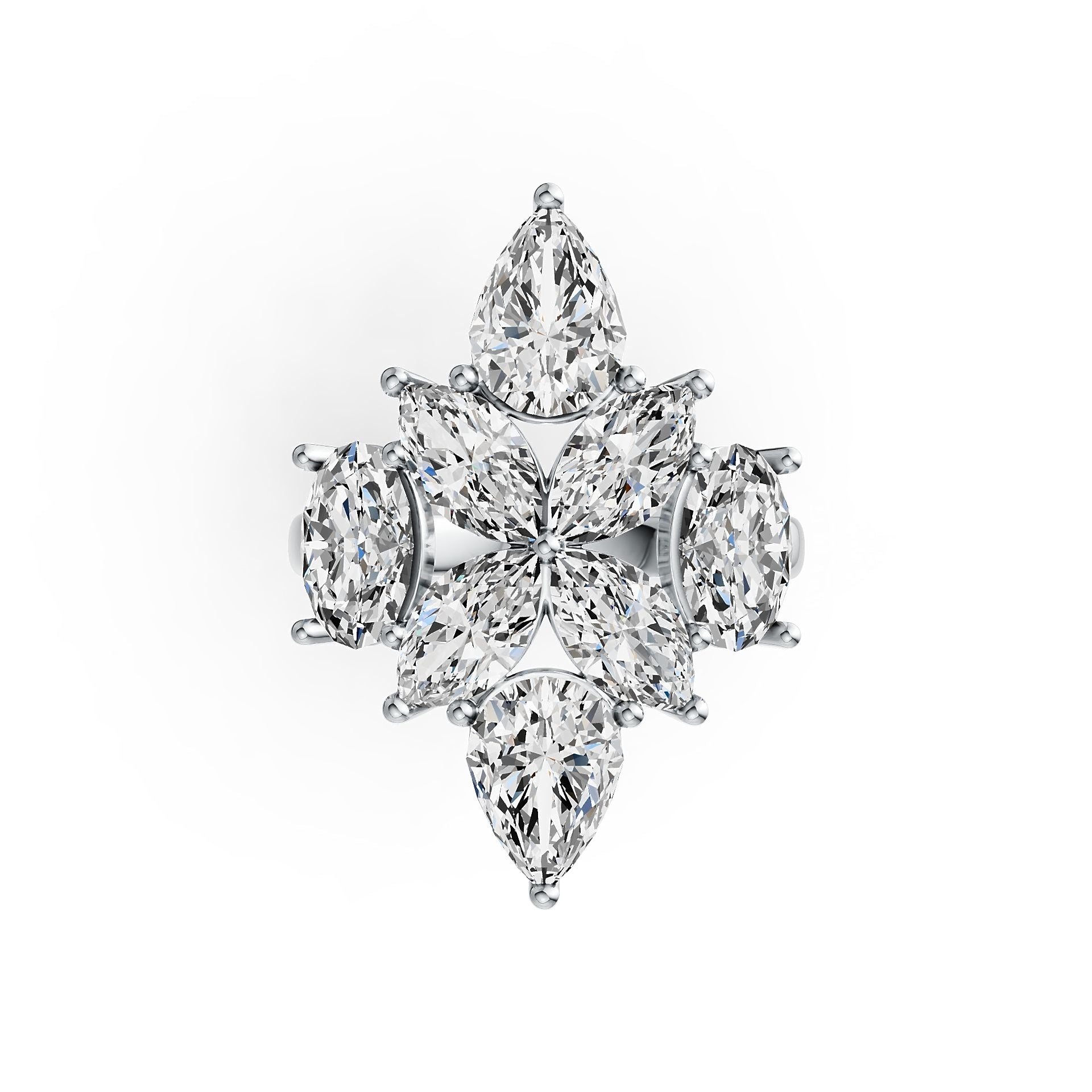 Sterling Silver Semi Mount Ring Setting Marquise MQ 9x4.5mm PE 9x6mm OV 8x6mm Syzjewelry