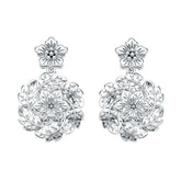 Platinum Semi Mount Earrings Setting Round Ro Syz Jewelry