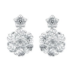 Platinum Semi Mount Earrings Setting Round Ro Syz Jewelry