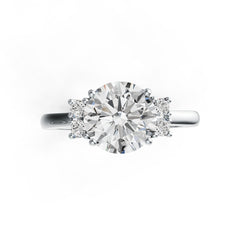 Sterling Silver Semi Mount Ring Setting Round RD 10x10mm DHJ