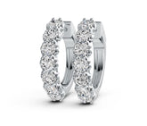 Platinum Semi Mount Earrings Setting Round RD 4x4mm DHJ