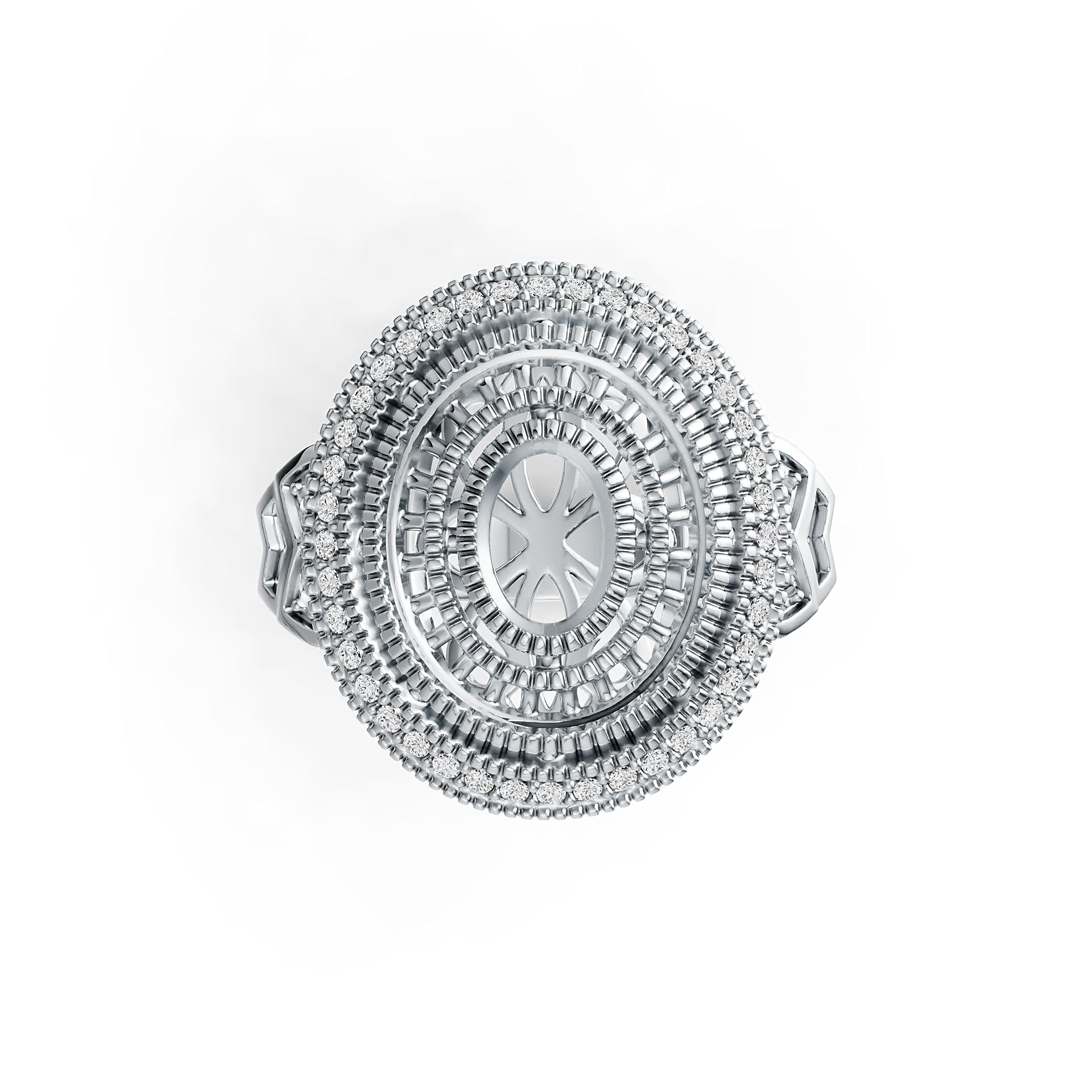 Sterling Silver Semi Mount Ring Setting Oval OV 7X5mm DHJ