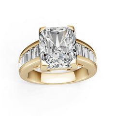 Platinum Semi Mount Ring Setting Emerald Em 12x10mm Diamond Accent Syz Jewelry