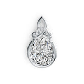 Sterling Silver Semi Mount Pendant Setting Oval OV 10X8mm DHJ