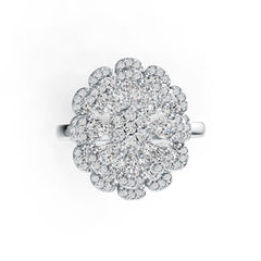Sterling Silver Semi Mount Ring Setting Pear PE 4X3mm Flower Theme DHJ