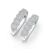 18K Gold Semi Mount Earrings Setting Round RD 1.5mm Diamond Accent DHJ