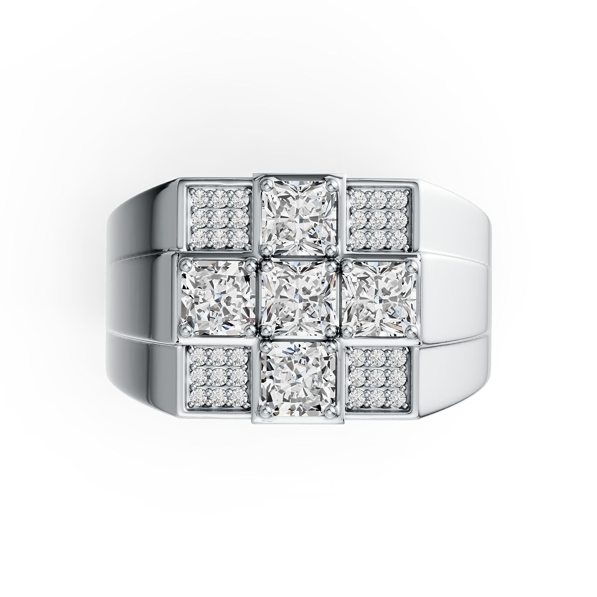 Sterling Silver Semi Mount Ring Setting Emerald OCT 4X4mm DHJ