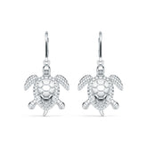 Platinum Semi Mount Earrings Setting Round Ro 6x6mm Syz Jewelry