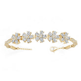 10K Gold Semi Mount Bracelet Setting Round Ro 6x6mm Moissanite Accent Syz Jewelry