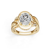 10K Gold Semi Mount Ring Setting Oval OV 10X8mm Syzjewelry