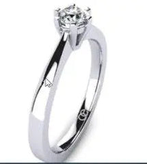 Platinum Semi Mount Ring Setting Round RD 4x4mm DHJ