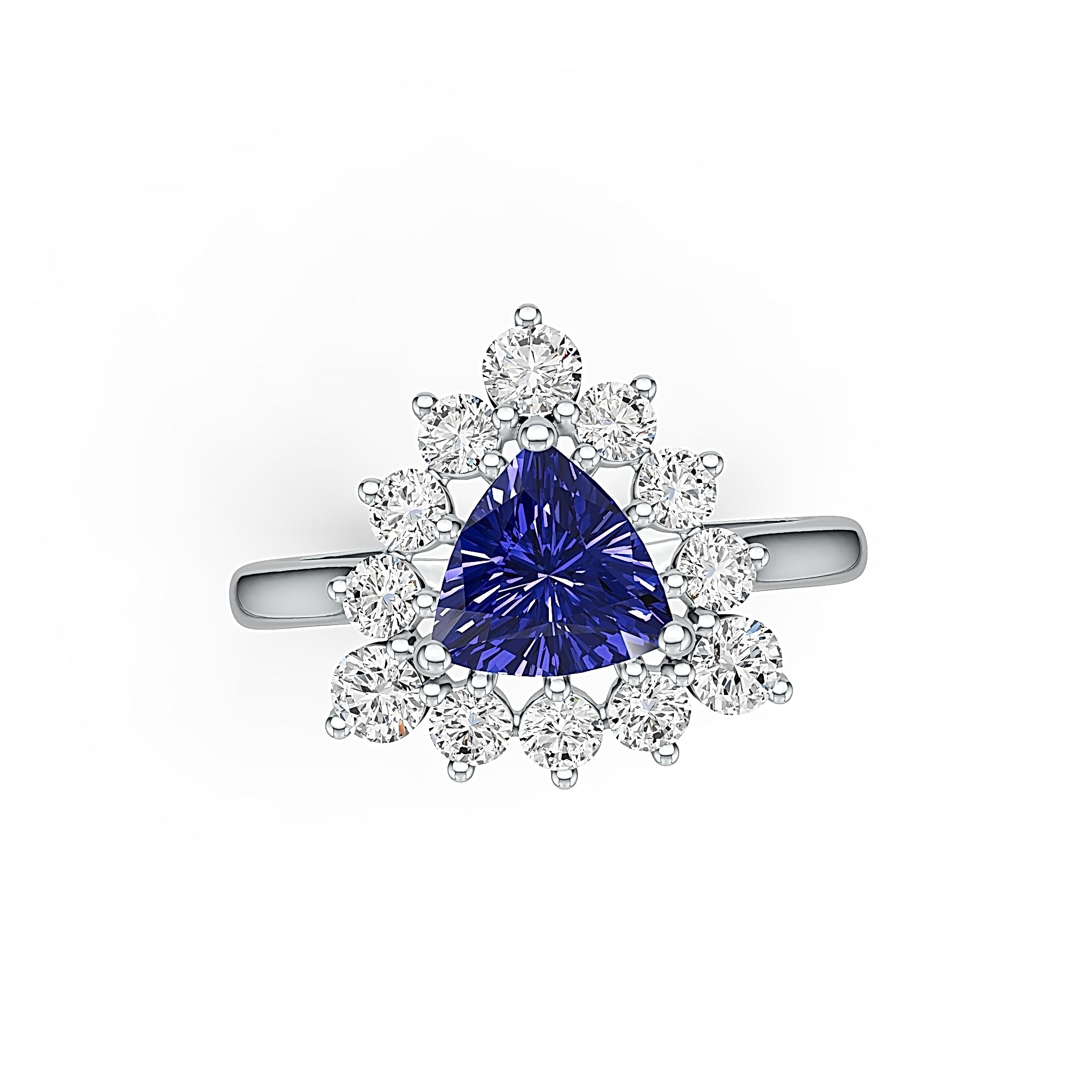 Sterling Silver Semi Mount Ring Setting Trillion TRI 7X7mm Syzjewelry