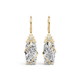 18K Gold Semi Mount Earrings Setting Cushion Cu 5x8mm Diamond Accent Syz Jewelry
