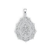 Sterling Silver Semi Mount Pendant Setting Oval OV 7X5mm with White Topaz DHJ