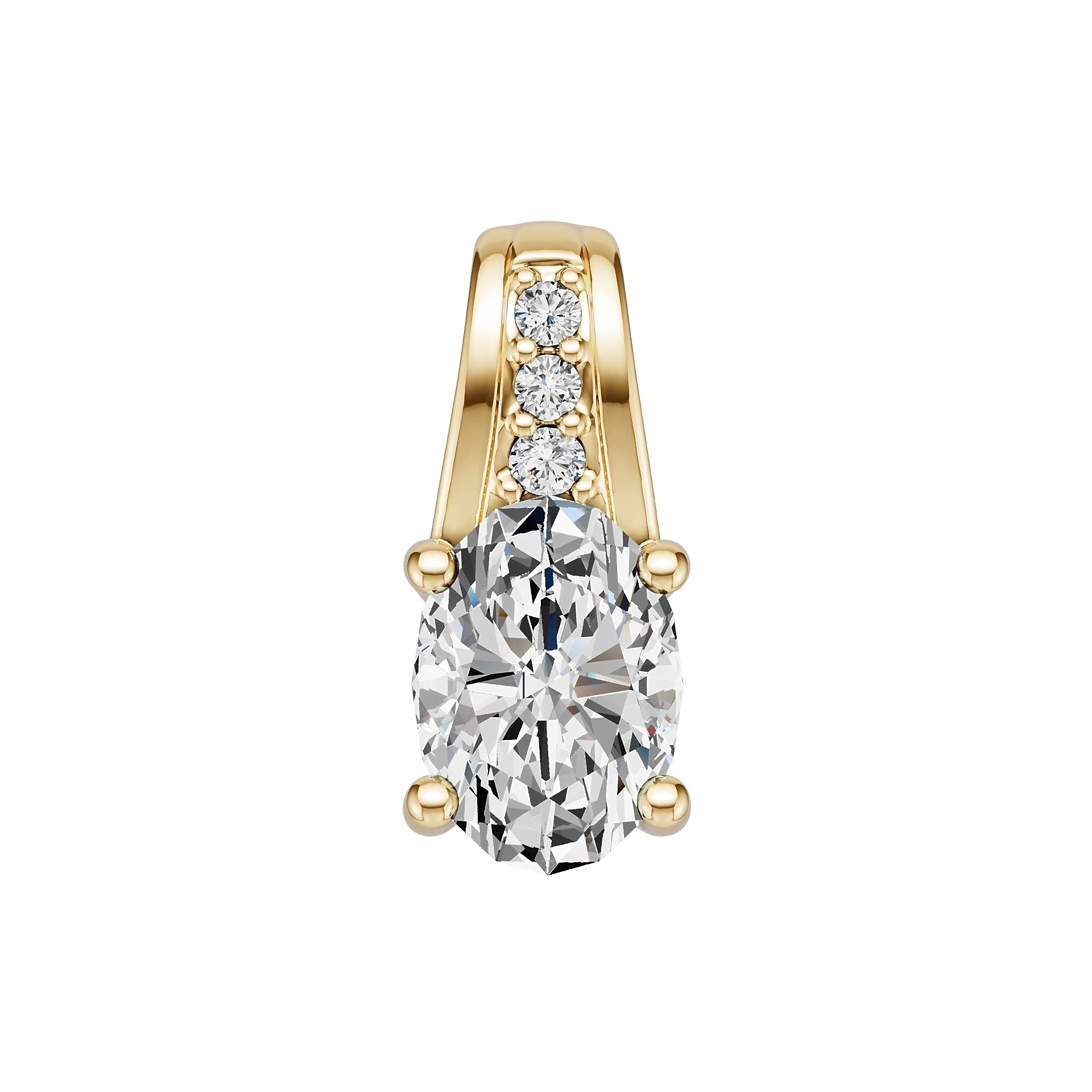 Sterling Silver Semi Mount Pendant Setting Oval OV 7X5mm Syzjewelry