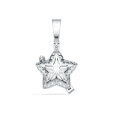 18K Gold Semi Mount Pendant Setting Round Ro 6x6mm Syz Jewelry