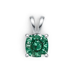 10K Gold Semi Mount Pendant Setting Cushion CU 6x6mm DHJ