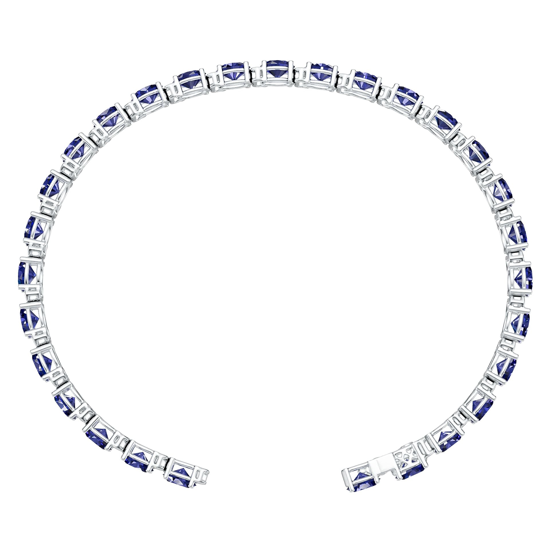 18K Gold Semi Mount Bracelet Setting Round Ro 5x4mm Syz Jewelry